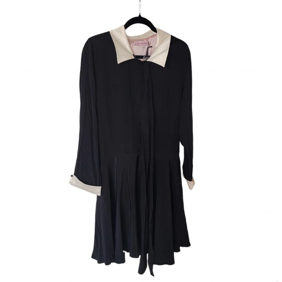 L'ÉCOLE DES FEMMES The Secrétaire Dress Black Size 12 - Picture 4 of 7